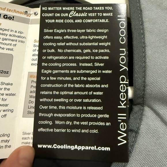 NWT Silver Eagle Outfitters Cooling Vest LARGE Women’s Biker Motorcycle Outdoor - Picture 6 of 10